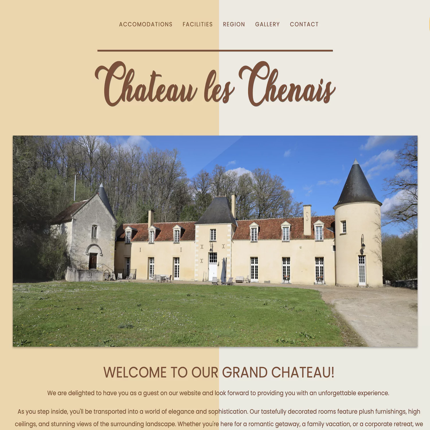 Websiteproject Chateau Les Chenais